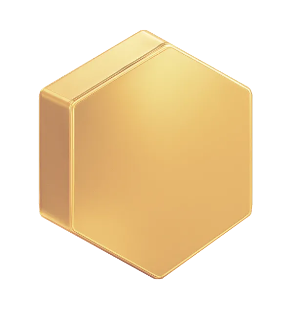 gold-hexagon